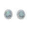 Genuine Sterling Silver Opal Concho Post Earrings JX129771